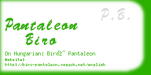 pantaleon biro business card